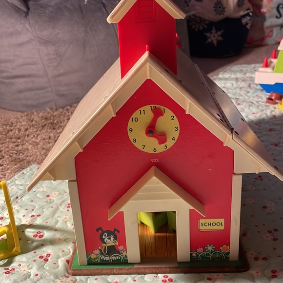 VINTAGE LITTLE PEOPLE SCHOOLHOUSE 1960s - Picture 8 of 15